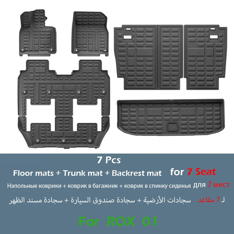 Car Floor Mats For Polestones 01 ROX 01 2024-present Cargo Liners Waterproof Non-slip Trunk Mat Protector for ROX Motor Carpets