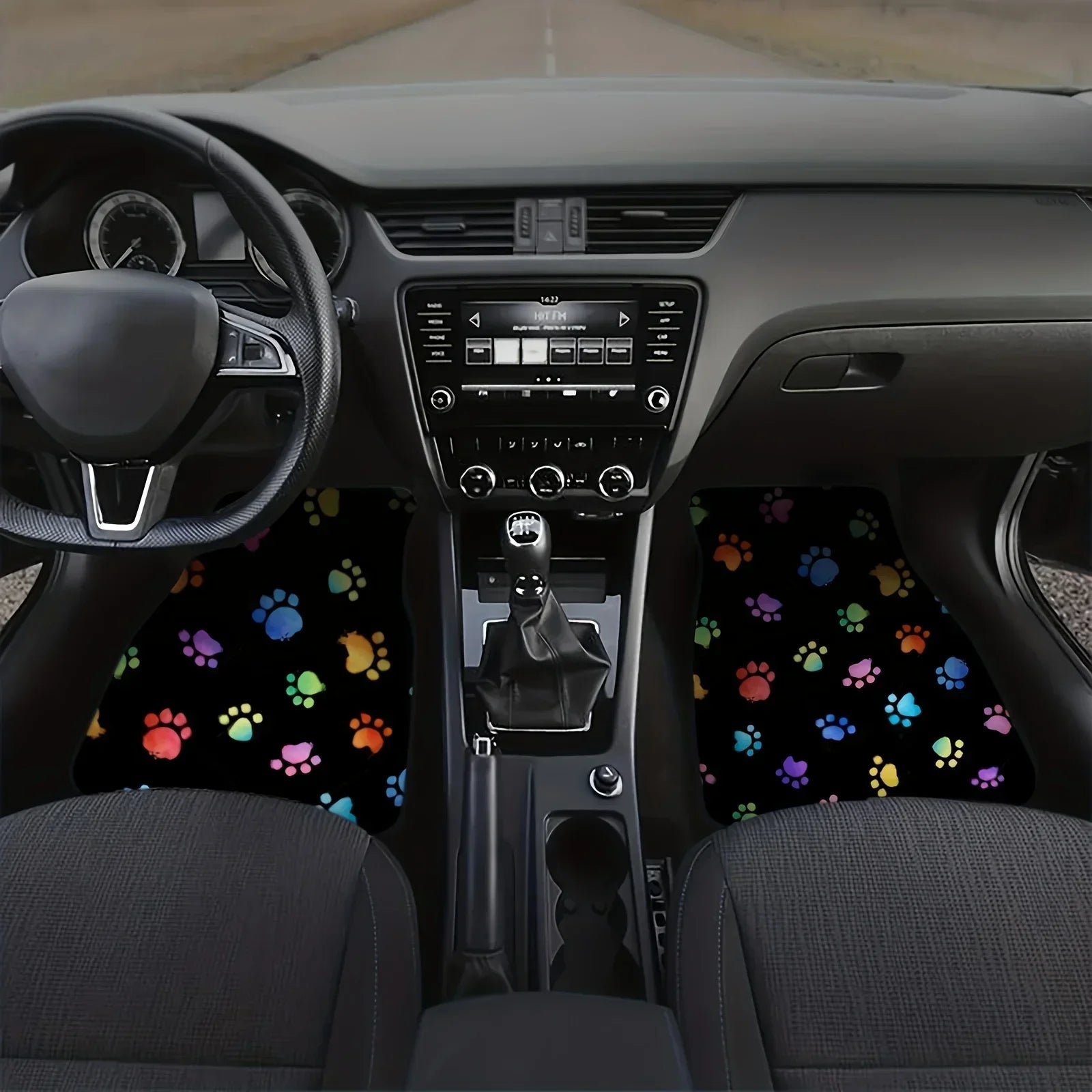 Alfombra Antislizante Para El Suelo L Coche, Diseño Pata Perro, Fácil Limpiar Y Resistente Al Sgaste, Universal, Lantera Y Tr