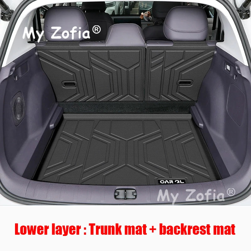 Car TPE Rear Trunk Mat For Leapmotor B10 2025 2026 Car Seat Backrest Protective Anti-Dirty Carpets Waterproof Mat Accessories