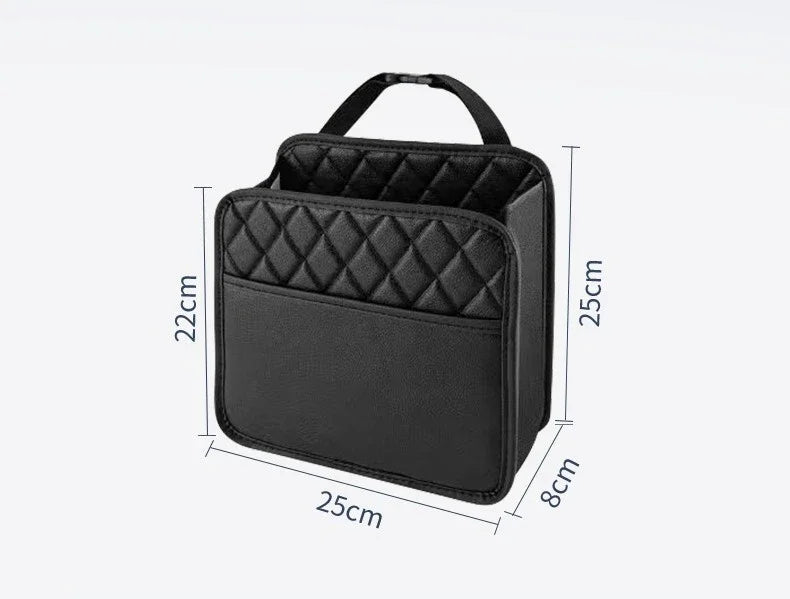 Car multifunctional storage box folding leather storage bag for car seat back storage bag storage bag