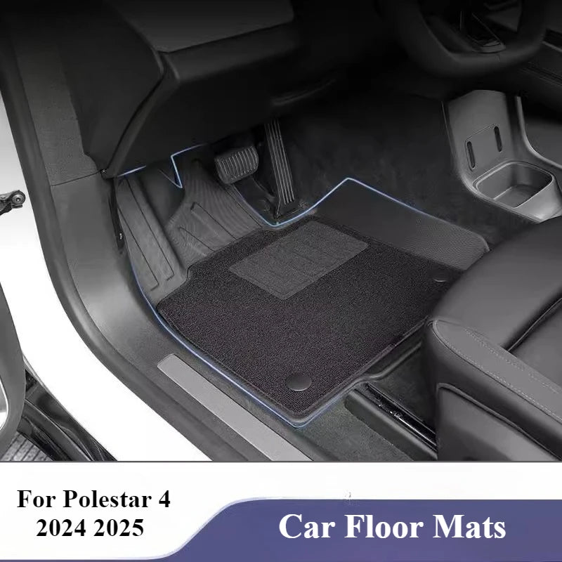 Car Floor Mats for Polestar 4 2024 2025 TPE Waterproof Non-slip Full Surround Floor Liner Mat Car Interior Accessories