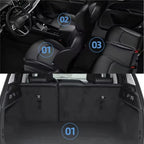 Car Trunk Mat For Subaru Outback 2020-2025 TPE Foot Mats All Weather Backrest Pad Rear Trunk Cargo Liner Anti Dirty Pads