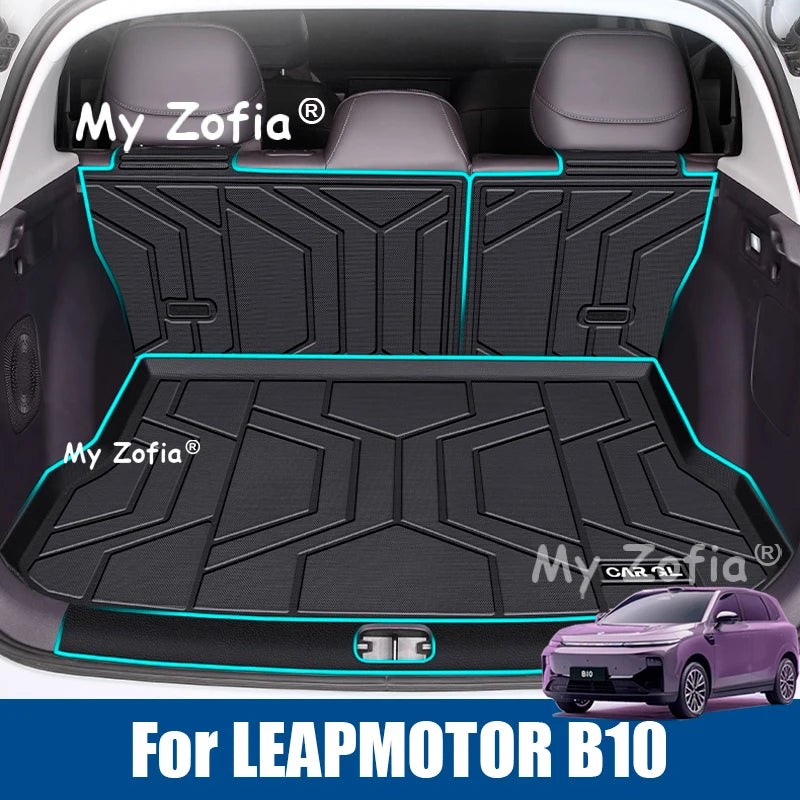Car TPE Rear Trunk Mat For Leapmotor B10 2025 2026 Car Seat Backrest Protective Anti-Dirty Carpets Waterproof Mat Accessories