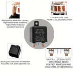 Automotive Relay Remote Car Control Battery Disconnect Anti-Theft with Dual Remote Control Switch Battery Switch Relay 12V