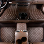 5Pcs Car Floor Mats PU Leather Waterproof Auto Foot Pad Protector pads Fashion Universal Car Carpet Cushion For All Seasons