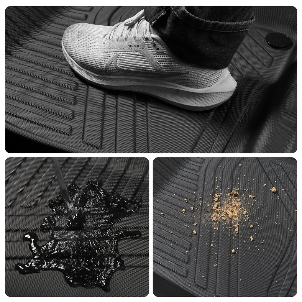 for Polestar 4 2023 2024 2025 Car Floor Mats Cargo Liner Trunk Pad TPE 3D Foot Mat Waterproof All Weather Accessories BLACK