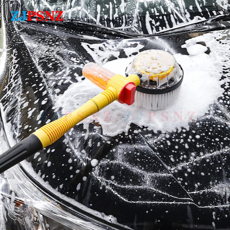 Car Auto 360Degree Rotary Wash Brush Kits Automatic Rotating Adjustable Dip Wash Brush High Pressure Washer for Vehicle Cleaning