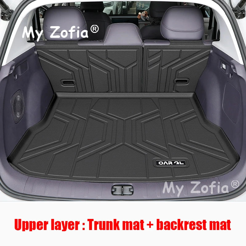 Car TPE Rear Trunk Mat For Leapmotor B10 2025 2026 Car Seat Backrest Protective Anti-Dirty Carpets Waterproof Mat Accessories