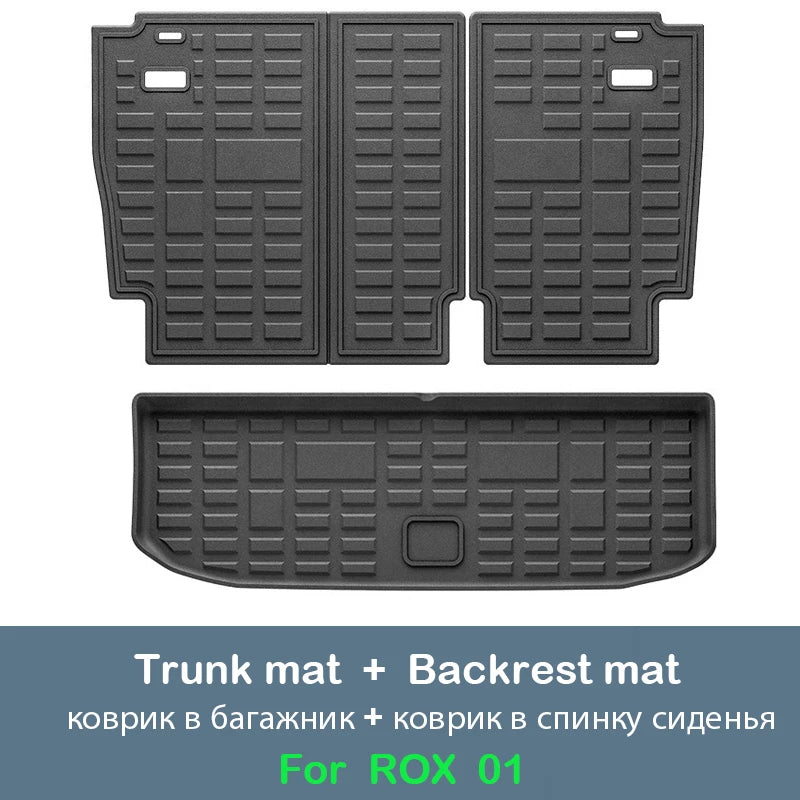Car Floor Mats For Polestones 01 ROX 01 2024-present Cargo Liners Waterproof Non-slip Trunk Mat Protector for ROX Motor Carpets
