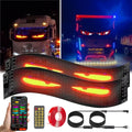 2PCS Glowing LED Eyes Truck Windshield Devil Eye LED Sign Screen Luminous Eye LED Panel For Cars