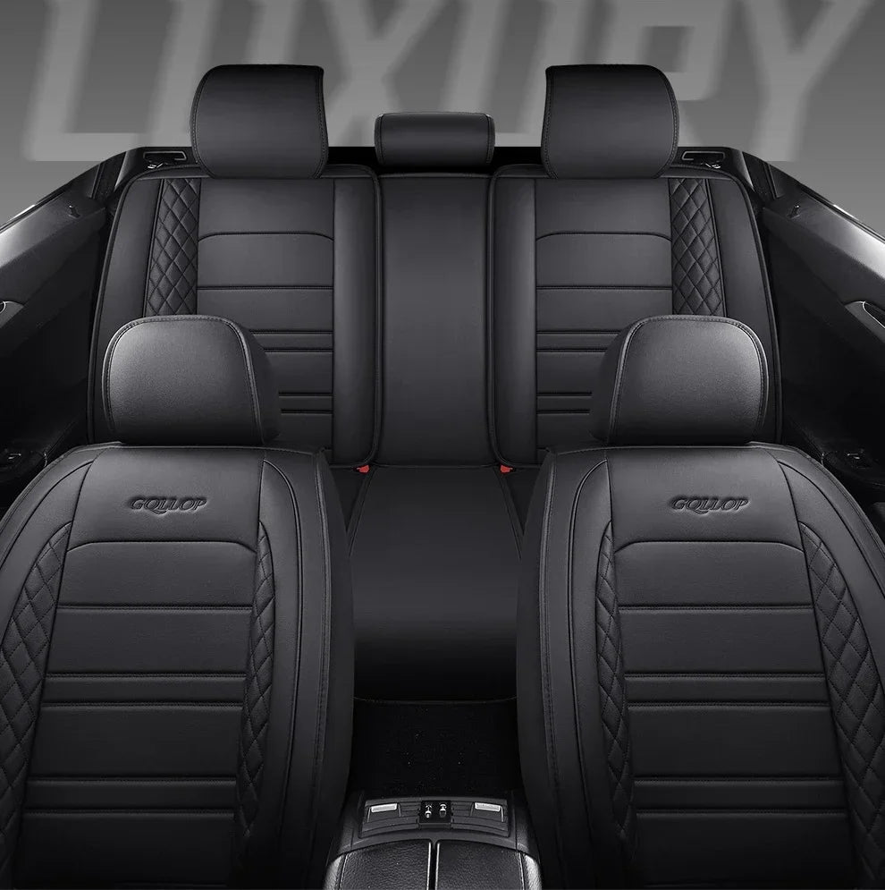 Full Coverage Pu Leather Car Seat Covers for Dacia Duster Sandero Renault Clio Fiat Panda Lancia Seat Arona Cors Car Accessories