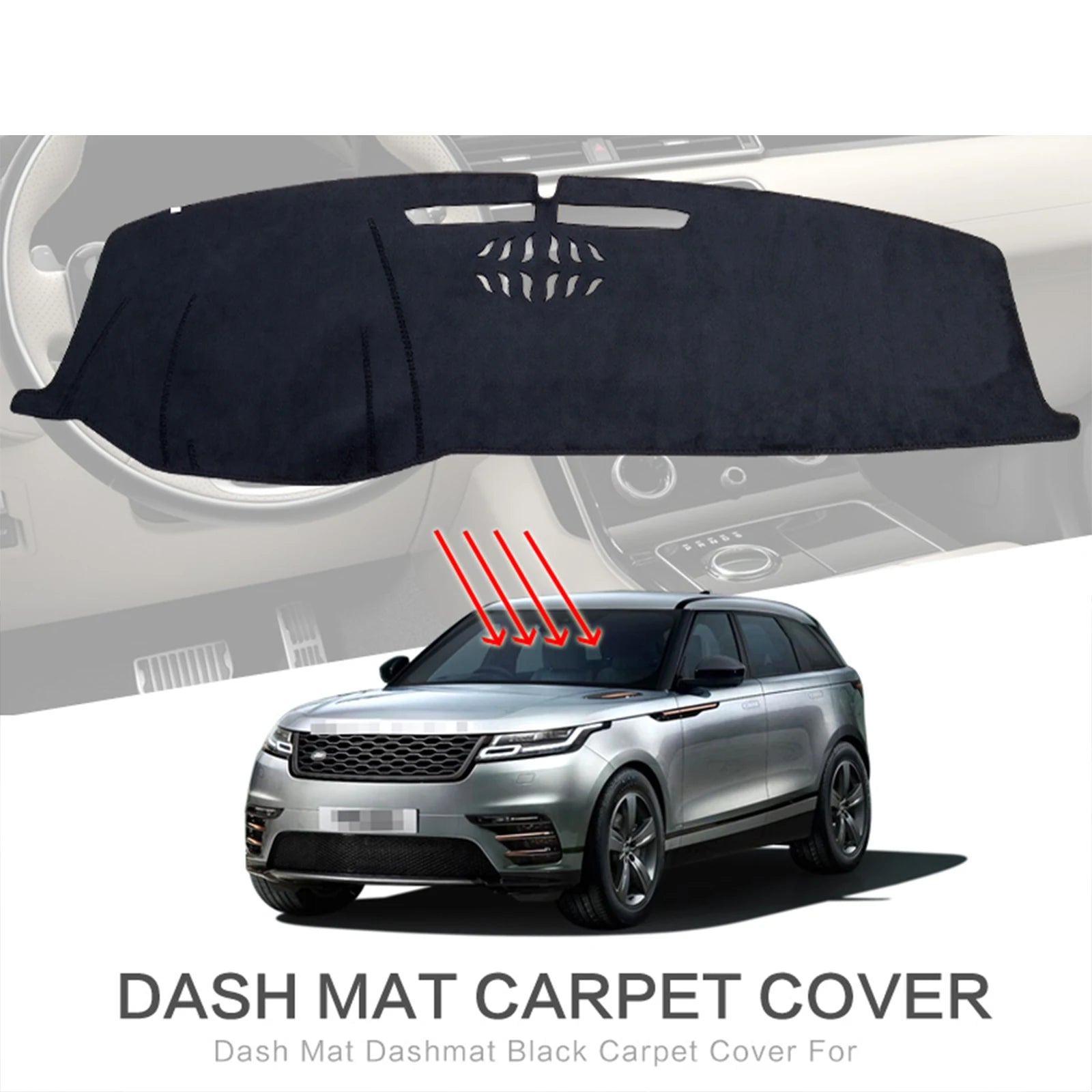 Car Dashboard Mat for Land Range Rover Velar 2017 2018 2019 2020 2021 2022 Sunshade Protective Carpet Dash Mat Dashmat
