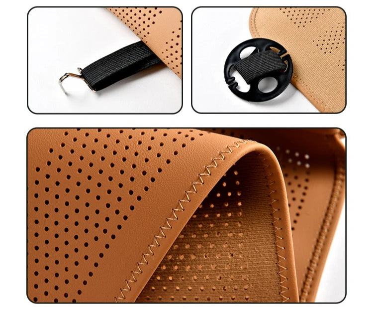 Universal Car Seat Cushion Leather Breathable Non-slip  Seat Extended Footrest Driver and Passenger Leg Rest Car Seats Cover