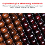 Car Wooden Bead Seat Cushion Summer Cool Leather Car Seat Cover Breathable Handmade Auto Seat Mat Pad Universal Auto Accessories