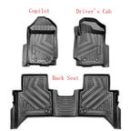 TPE 3D Rubber Floor Mats for Ford Ranger Next Gen 2022 2023 T9 Wlidtrak Raptor Waterproof Non-slip Foot Pad 4X4 Car Accessories