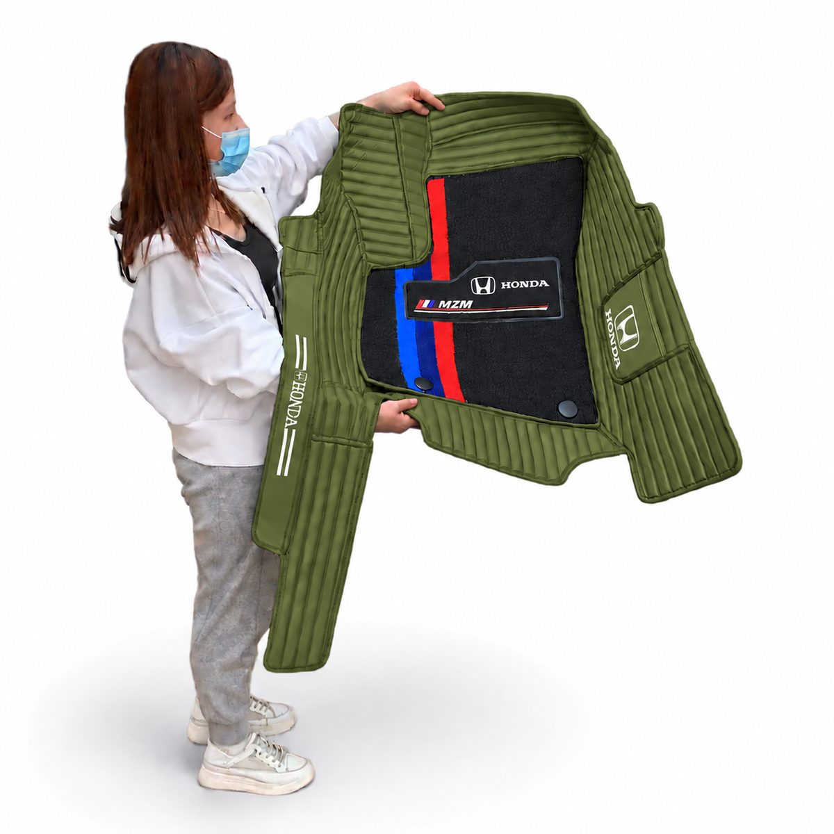 Alfombras Impermeables Dobles Hechas de Cuero Ecológico Artificial Versión Premium Personalizada a Medida Exacta