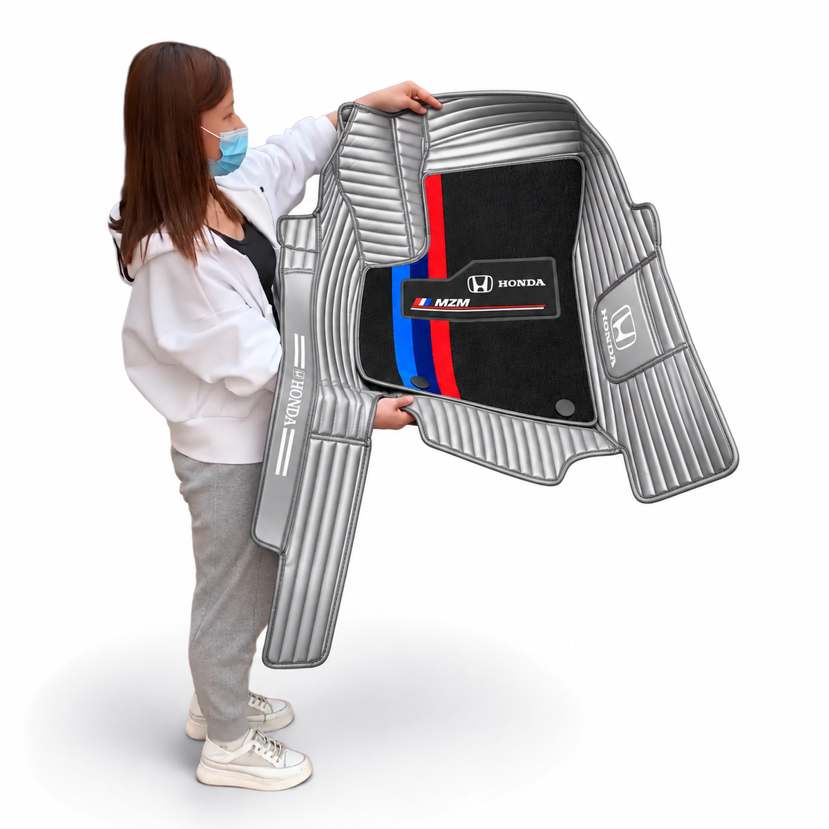 Alfombras Impermeables Dobles Hechas de Cuero Ecológico Artificial Versión Premium Personalizada a Medida Exacta