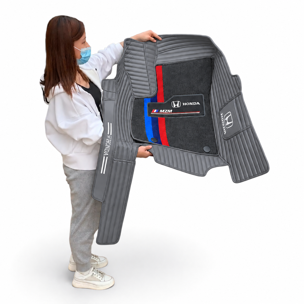Alfombras Impermeables Dobles Hechas de Cuero Ecológico Artificial Versión Premium Personalizada a Medida Exacta