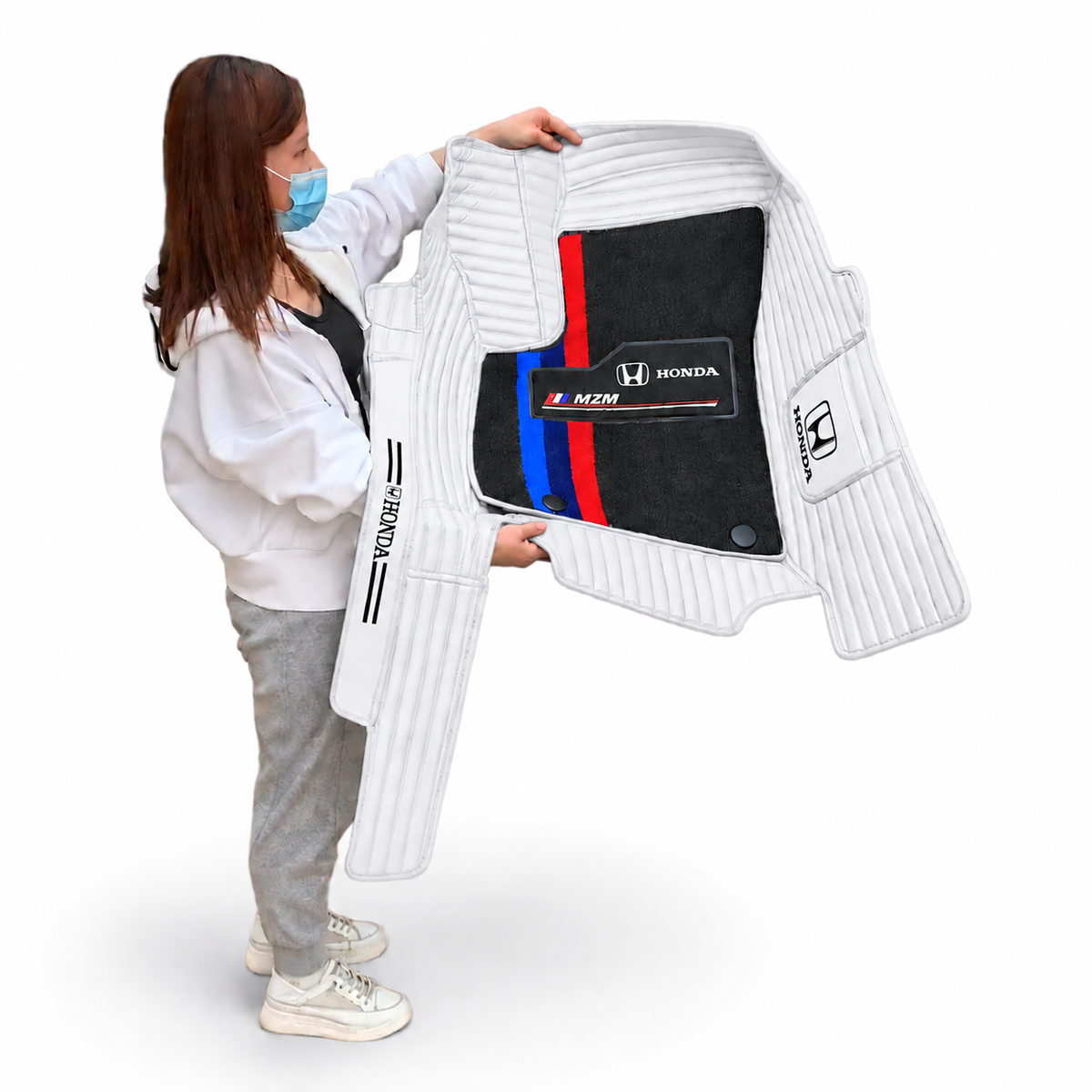 Alfombras Impermeables Dobles Hechas de Cuero Ecológico Artificial Versión Premium Personalizada a Medida Exacta