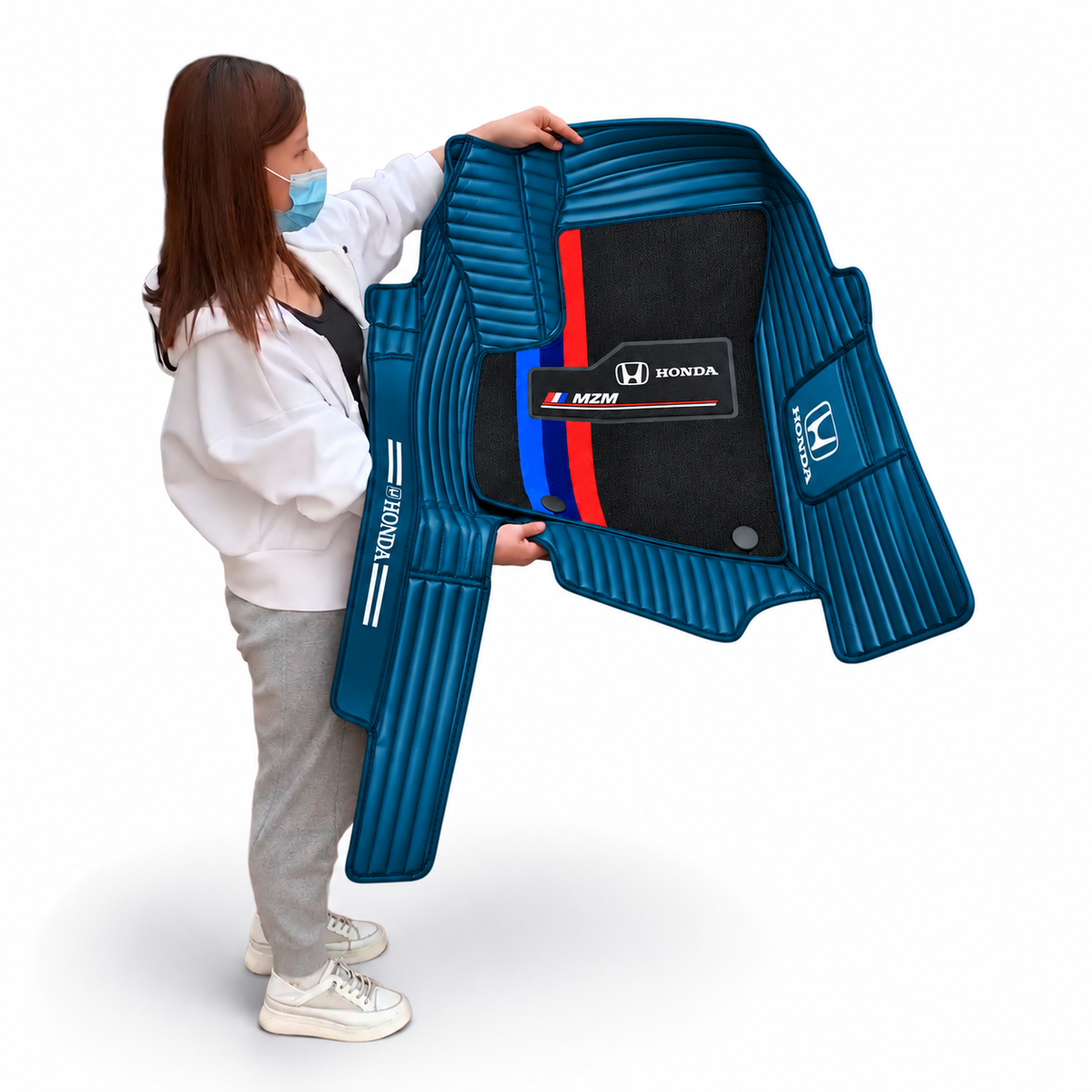 Alfombras Impermeables Dobles Hechas de Cuero Ecológico Artificial Versión Premium Personalizada a Medida Exacta