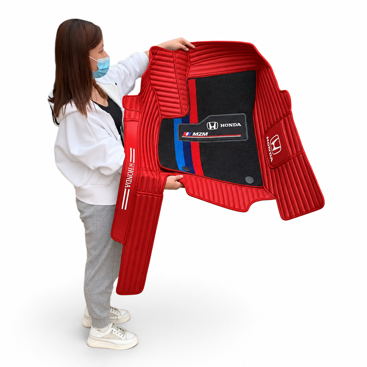 Alfombras Impermeables Dobles Hechas de Cuero Ecológico Artificial Versión Premium Personalizada a Medida Exacta