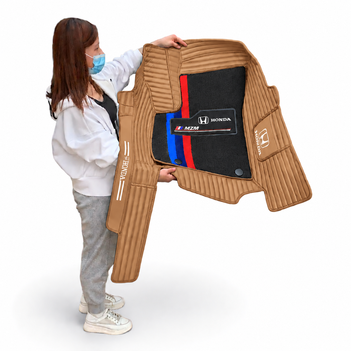 Alfombras Impermeables Dobles Hechas de Cuero Ecológico Artificial Versión Premium Personalizada a Medida Exacta