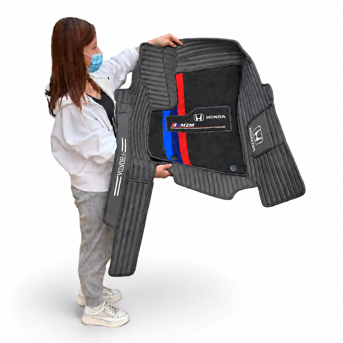 Alfombras Impermeables Dobles Hechas de Cuero Ecológico Artificial Versión Premium Personalizada a Medida Exacta