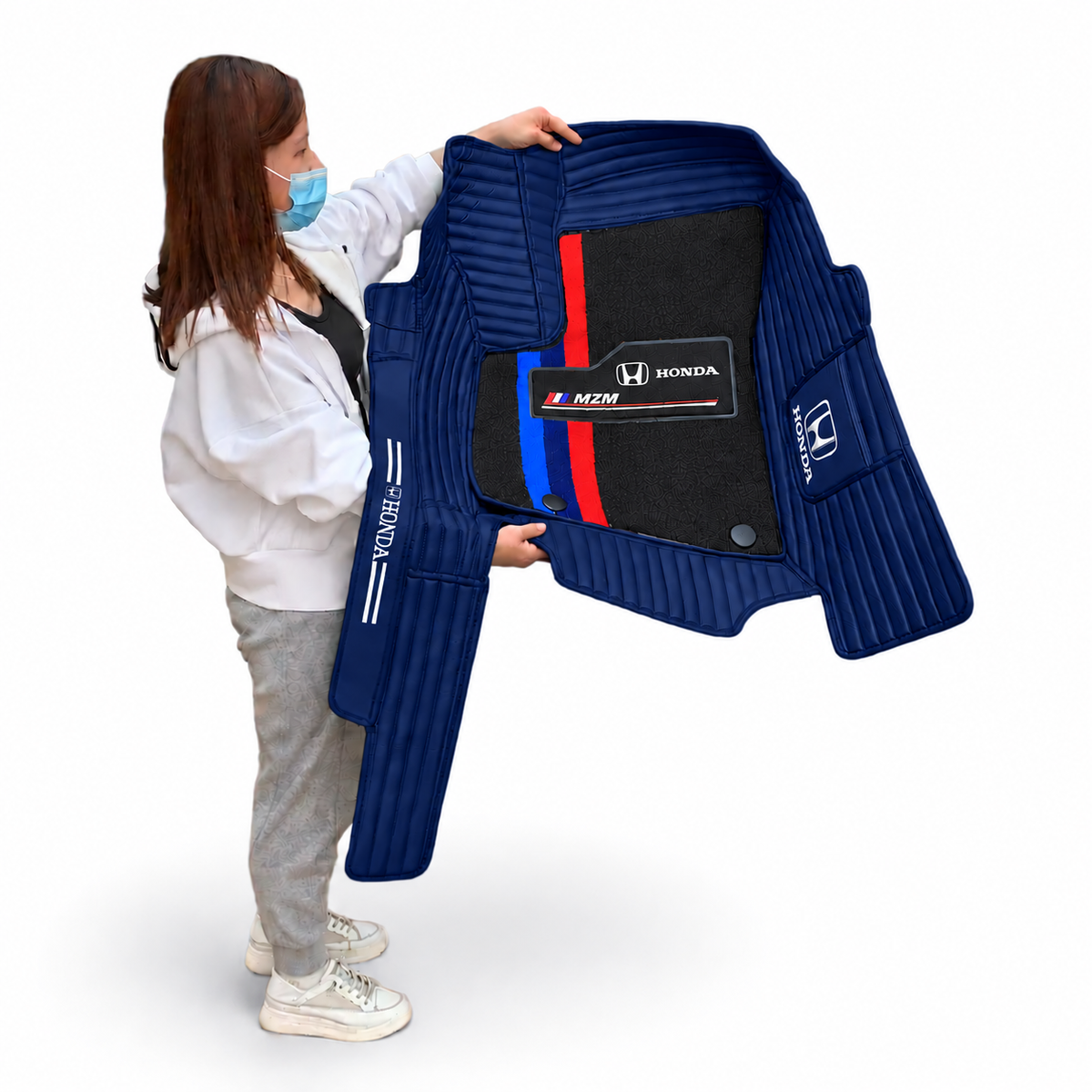 Alfombras Impermeables Dobles Hechas de Cuero Ecológico Artificial Versión Premium Personalizada a Medida Exacta