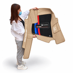 Alfombras Impermeables Dobles Hechas de Cuero Ecológico Artificial Versión Premium Personalizada a Medida Exacta