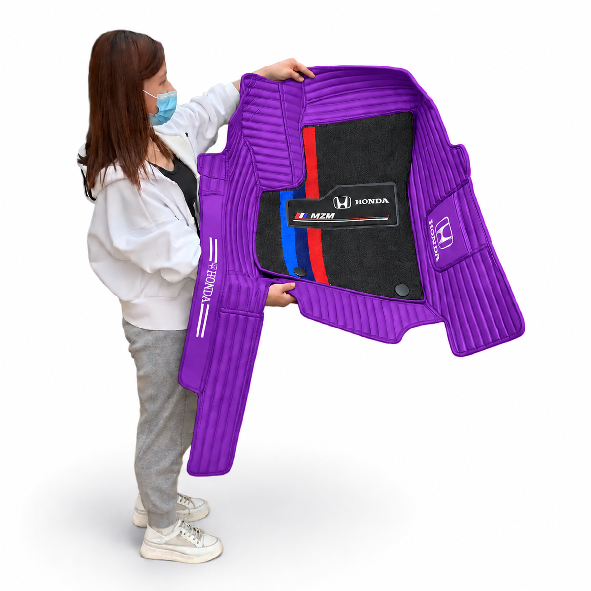 Alfombras Impermeables Dobles Hechas de Cuero Ecológico Artificial Versión Premium Personalizada a Medida Exacta
