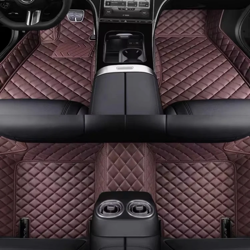 Alfombras impermeables dobles hechas de cuero ecológico artificial personalizada para Auto (A Medida exacta)