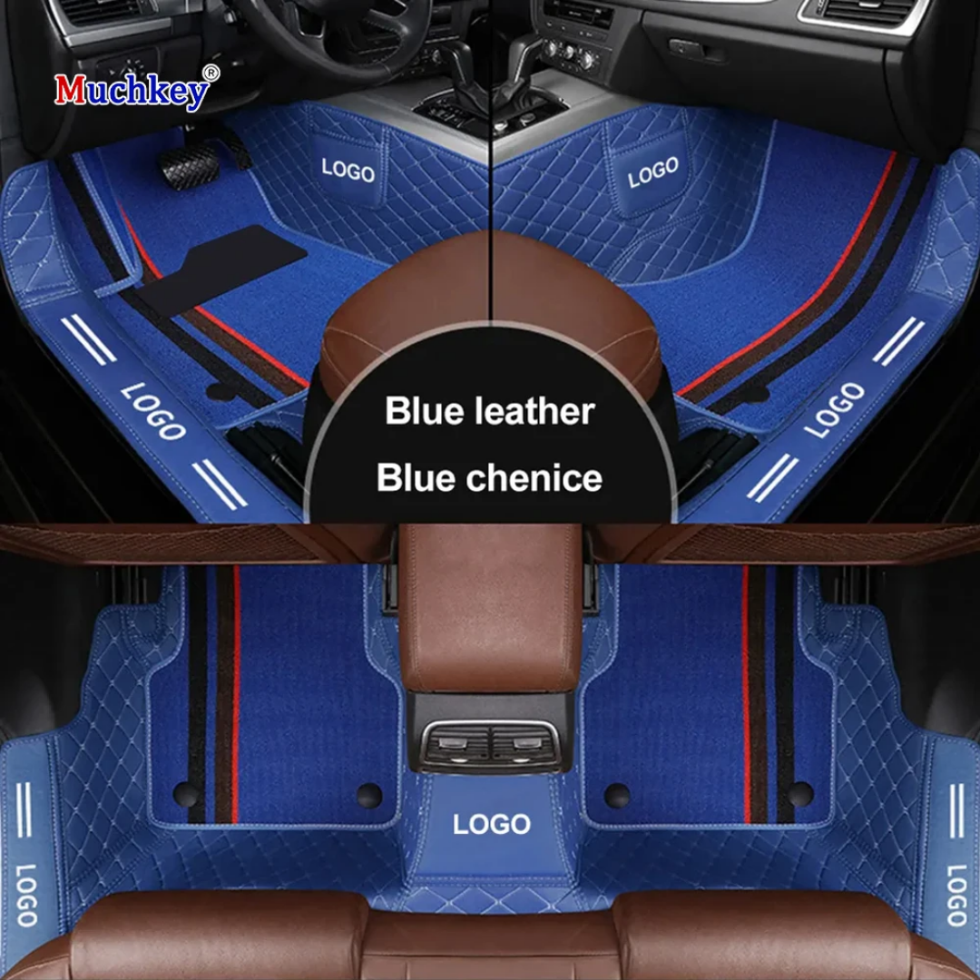 Alfombras personalizada doble alfombrilla impermeable para Auto (A Medida exacta)