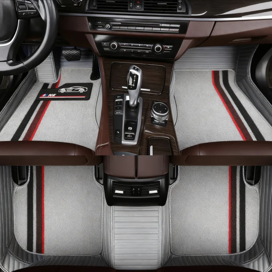 Alfombras personalizada doble alfombrilla impermeable para Auto (A Medida exacta)