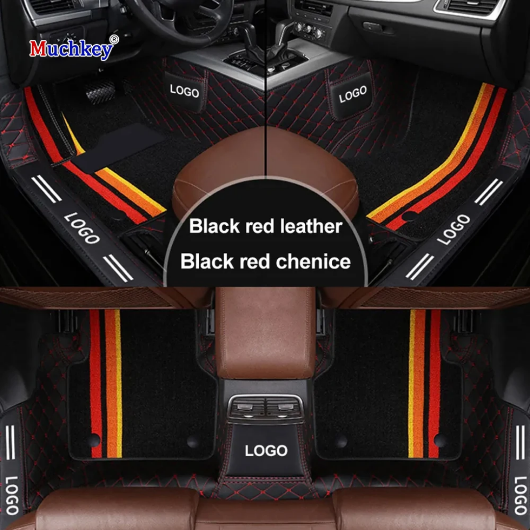 Alfombras personalizada doble alfombrilla impermeable para Auto (A Medida exacta)